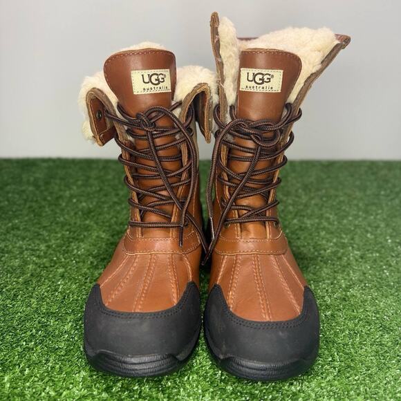 UGG Butte Worchester Brown Waterproof Leather Boots Mens 10 main image 4